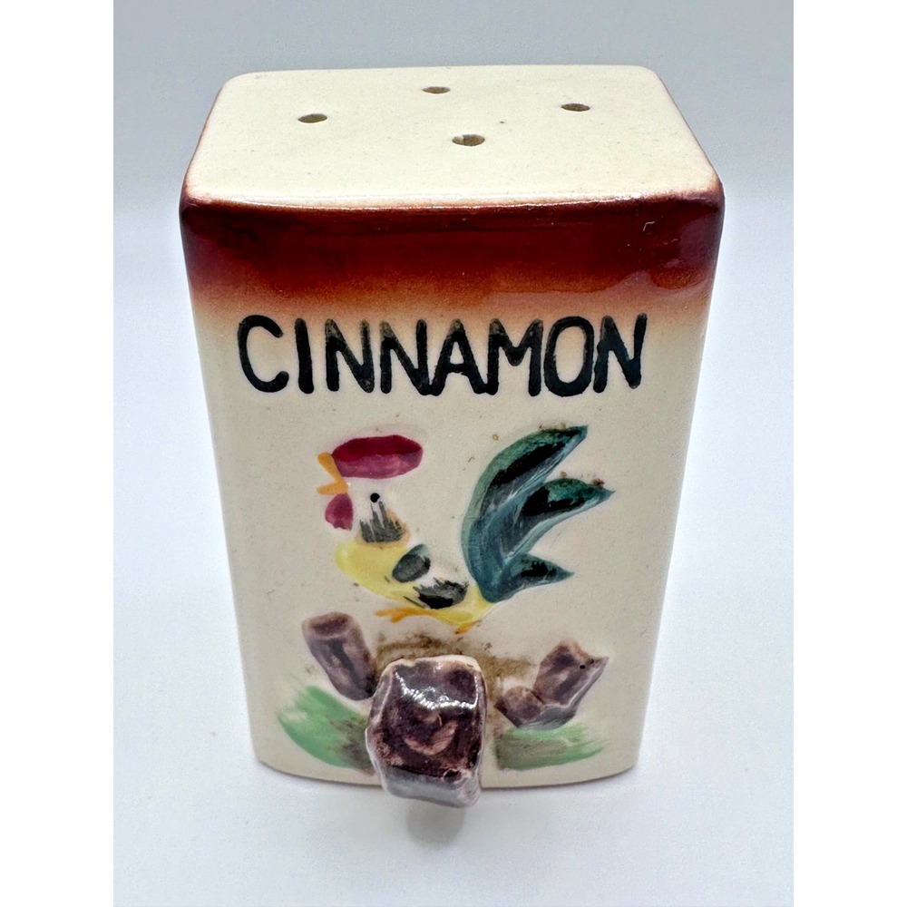 Vintage‎ Ceramic Rooster Spice Jar Cinnamon Replacement